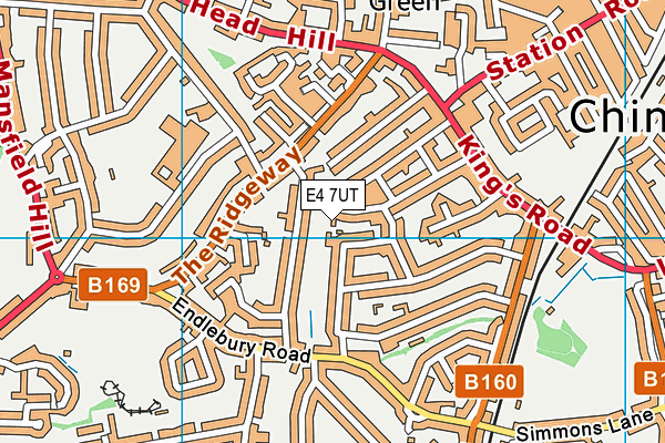 E4 7UT map - OS VectorMap District (Ordnance Survey)