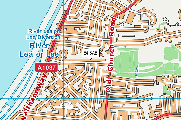 E4 8AB map - OS VectorMap District (Ordnance Survey)