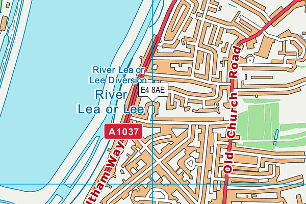 E4 8AE map - OS VectorMap District (Ordnance Survey)