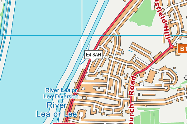 E4 8AH map - OS VectorMap District (Ordnance Survey)