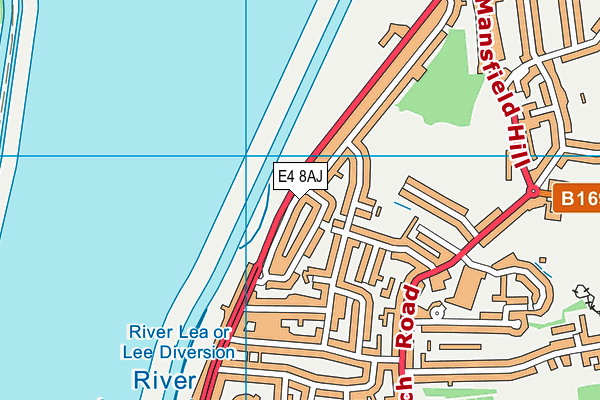 E4 8AJ map - OS VectorMap District (Ordnance Survey)