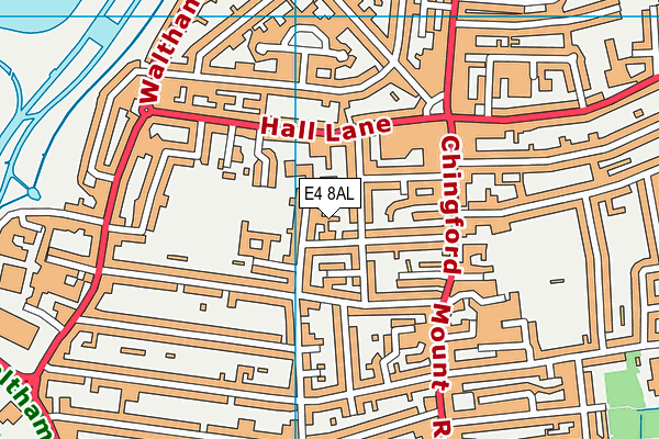 E4 8AL map - OS VectorMap District (Ordnance Survey)