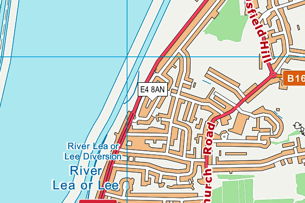 E4 8AN map - OS VectorMap District (Ordnance Survey)