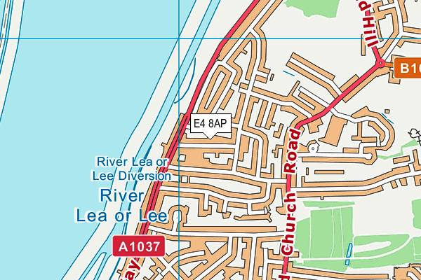 E4 8AP map - OS VectorMap District (Ordnance Survey)