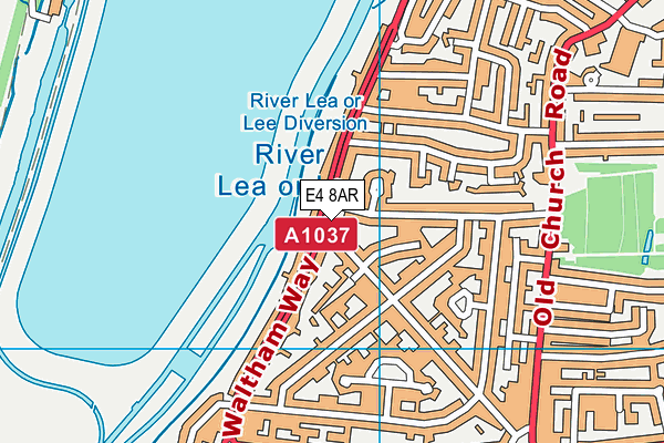 E4 8AR map - OS VectorMap District (Ordnance Survey)