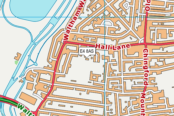 E4 8AS map - OS VectorMap District (Ordnance Survey)