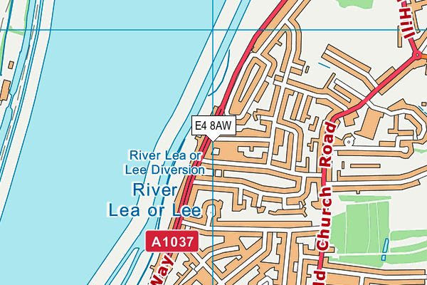 E4 8AW map - OS VectorMap District (Ordnance Survey)