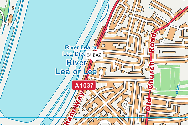 E4 8AZ map - OS VectorMap District (Ordnance Survey)