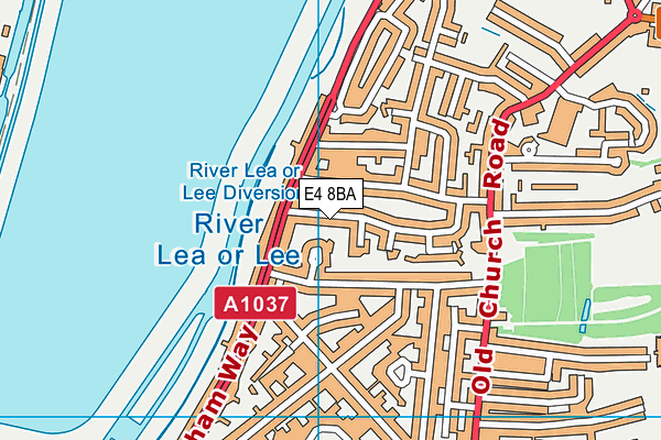 E4 8BA map - OS VectorMap District (Ordnance Survey)