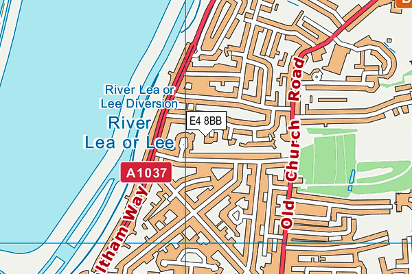 E4 8BB map - OS VectorMap District (Ordnance Survey)