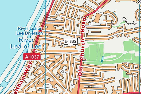 E4 8BG map - OS VectorMap District (Ordnance Survey)