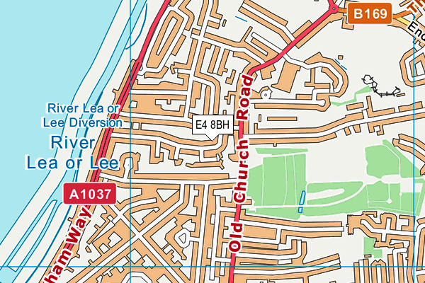 E4 8BH map - OS VectorMap District (Ordnance Survey)