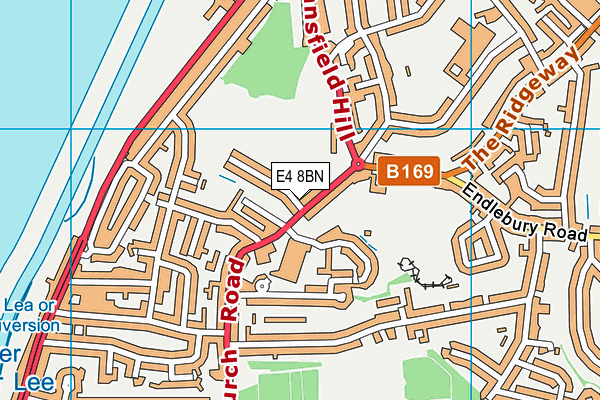 E4 8BN map - OS VectorMap District (Ordnance Survey)