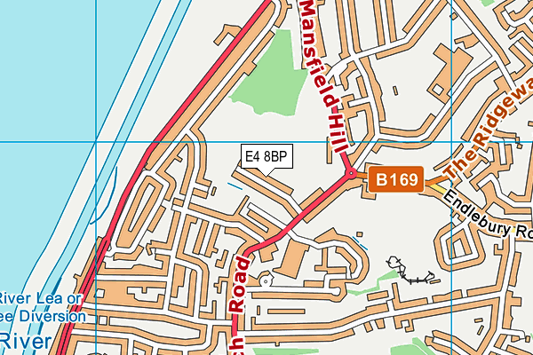 E4 8BP map - OS VectorMap District (Ordnance Survey)