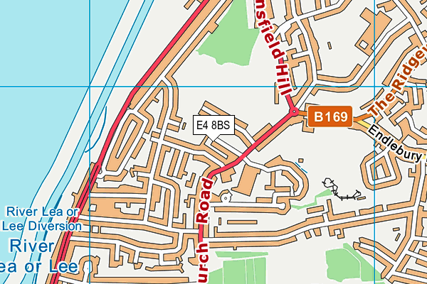 E4 8BS map - OS VectorMap District (Ordnance Survey)