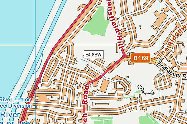 E4 8BW map - OS VectorMap District (Ordnance Survey)