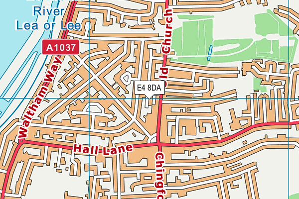 E4 8DA map - OS VectorMap District (Ordnance Survey)