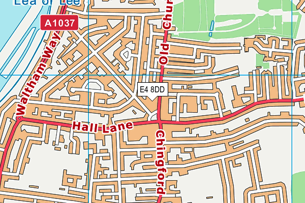 E4 8DD map - OS VectorMap District (Ordnance Survey)