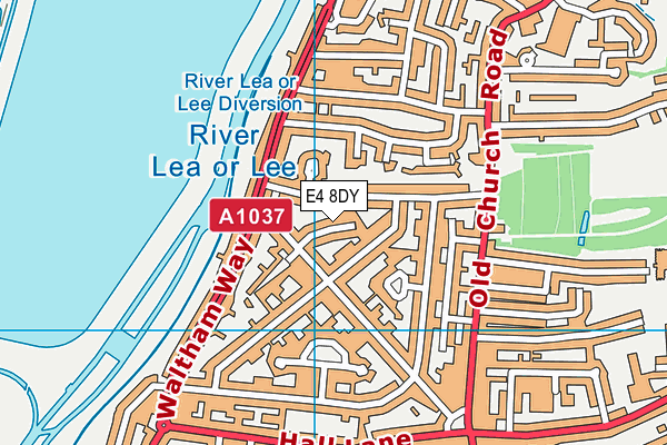 E4 8DY map - OS VectorMap District (Ordnance Survey)
