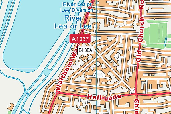 E4 8EA map - OS VectorMap District (Ordnance Survey)