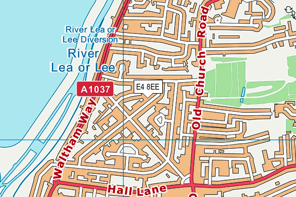 E4 8EE map - OS VectorMap District (Ordnance Survey)