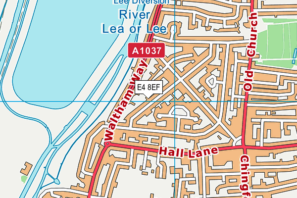 E4 8EF map - OS VectorMap District (Ordnance Survey)