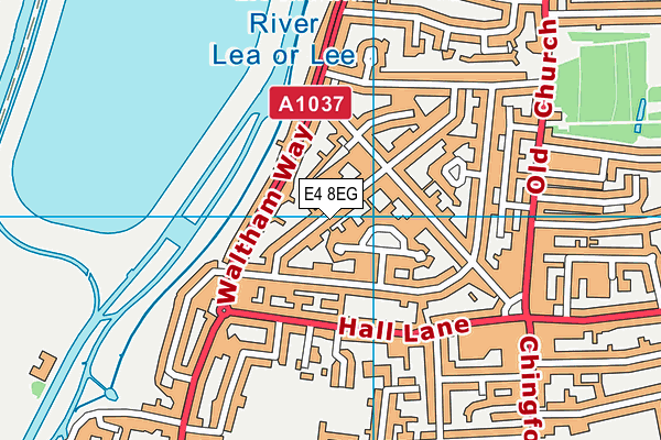 E4 8EG map - OS VectorMap District (Ordnance Survey)