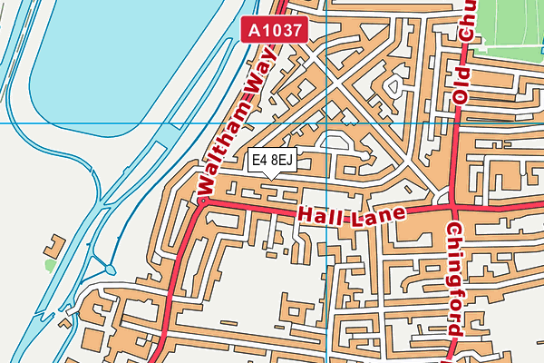 E4 8EJ map - OS VectorMap District (Ordnance Survey)