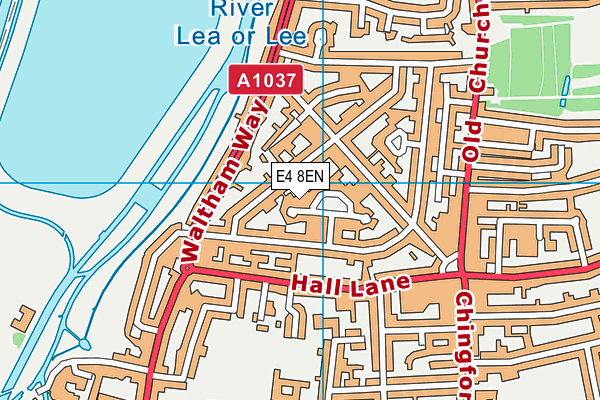 E4 8EN map - OS VectorMap District (Ordnance Survey)