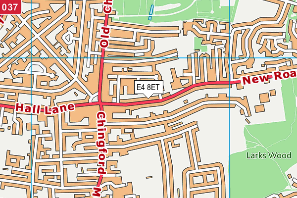 Lime Academy Larkswood map (E4 8ET) - OS VectorMap District (Ordnance Survey)