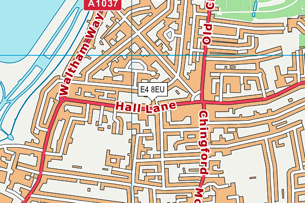 E4 8EU map - OS VectorMap District (Ordnance Survey)