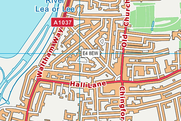 E4 8EW map - OS VectorMap District (Ordnance Survey)