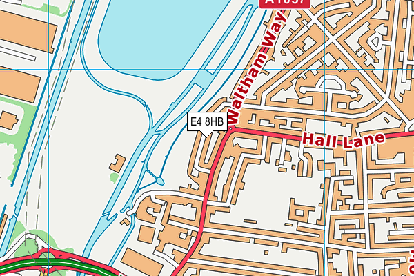 E4 8HB map - OS VectorMap District (Ordnance Survey)