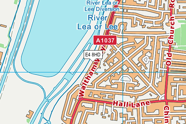E4 8HD map - OS VectorMap District (Ordnance Survey)