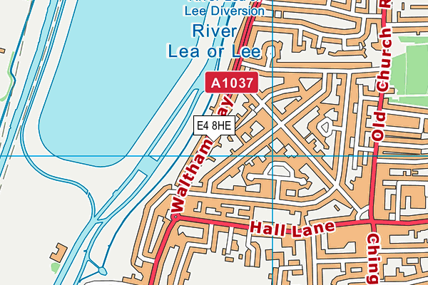 E4 8HE map - OS VectorMap District (Ordnance Survey)