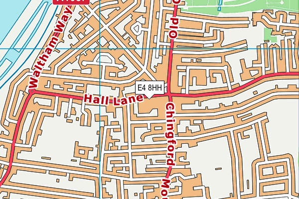 E4 8HH map - OS VectorMap District (Ordnance Survey)