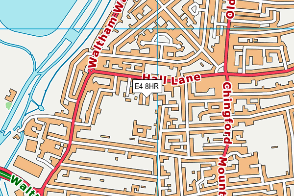 E4 8HR map - OS VectorMap District (Ordnance Survey)