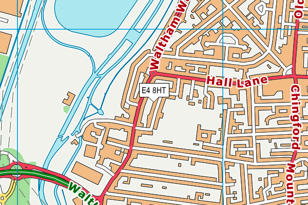 E4 8HT map - OS VectorMap District (Ordnance Survey)