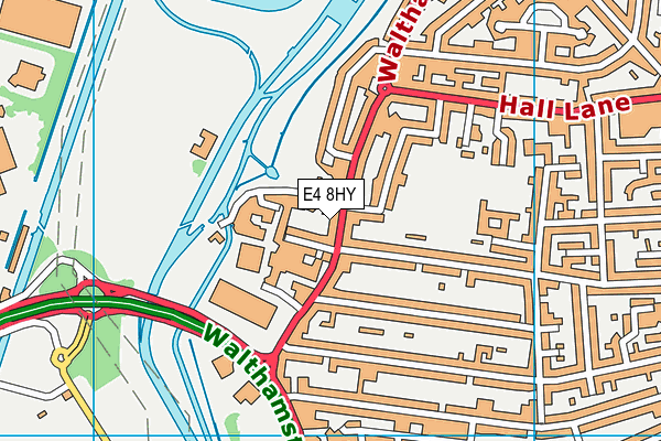 E4 8HY map - OS VectorMap District (Ordnance Survey)