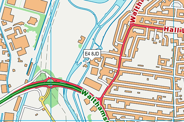 E4 8JD map - OS VectorMap District (Ordnance Survey)