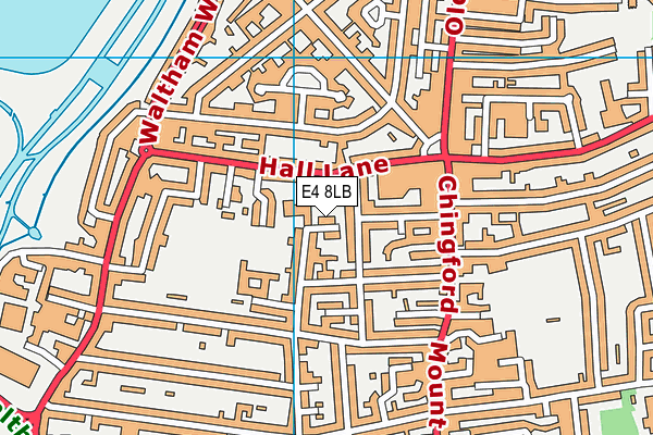 E4 8LB map - OS VectorMap District (Ordnance Survey)
