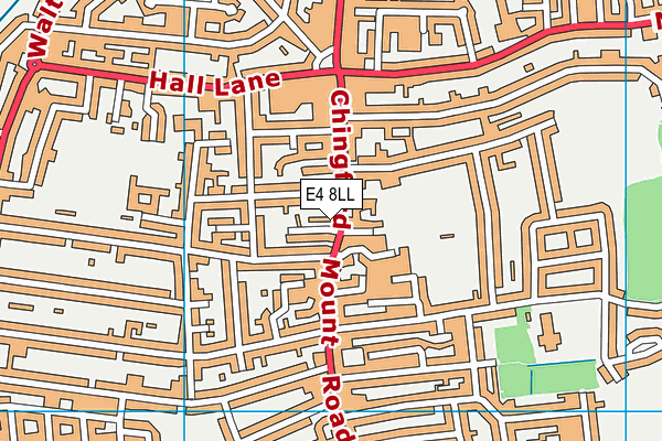 E4 8LL map - OS VectorMap District (Ordnance Survey)