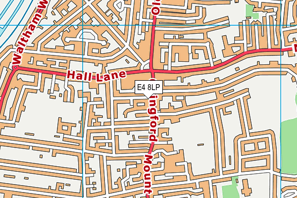 E4 8LP map - OS VectorMap District (Ordnance Survey)