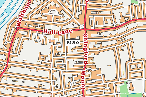 E4 8LQ map - OS VectorMap District (Ordnance Survey)