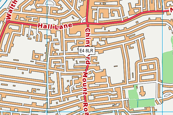 E4 8LR map - OS VectorMap District (Ordnance Survey)