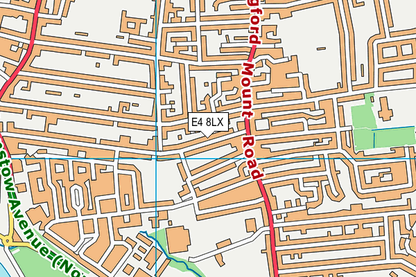 E4 8LX map - OS VectorMap District (Ordnance Survey)