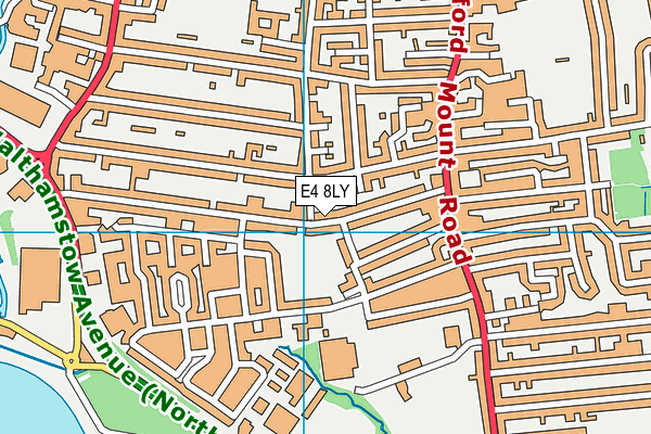 E4 8LY map - OS VectorMap District (Ordnance Survey)