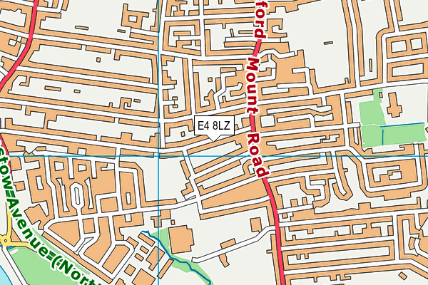 E4 8LZ map - OS VectorMap District (Ordnance Survey)