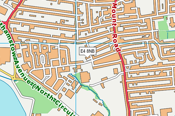 E4 8NB map - OS VectorMap District (Ordnance Survey)