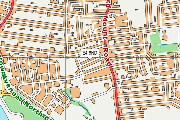 E4 8ND map - OS VectorMap District (Ordnance Survey)